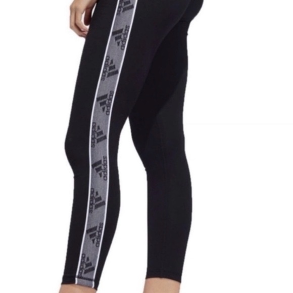 adidas Pants - Adidas Black and Gray Logo Leggings
